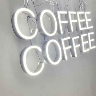 Coffee Shop Led Light Channel Letter Sign 6500K Pemasangan Sekrup