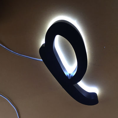 Stainless Steel Backlit Letter Sign Logo Toko Tukang Cukur 3000K-10000K