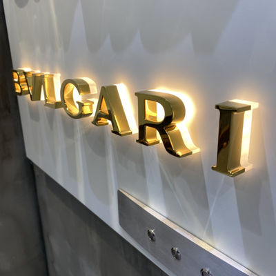 Huruf Dan Angka Backlit Illuminated Signs Untuk Bisnis CE RoHS