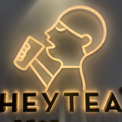 OEM ODM Backlit Letter Sign Acrylic Glow Sign Board Cermin Selesai