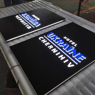 Fabrikasi Acrylic Glow Backlit Letter Sign Board Electroplating