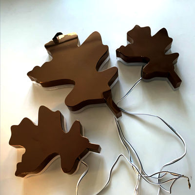 Rose Gold Mirror Backlit Stainless Steel Letters Tanda Logam Anti Karat Backlit