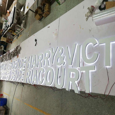 Restoran Backlit Letter Sign Kedalaman 2-20cm Acrylic Led Glow Sign Board