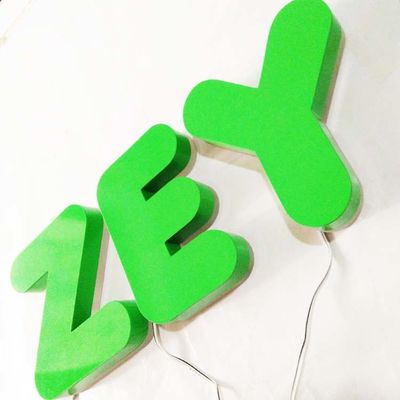 Outdoor 3D Illuminated Led Backlit Letter Sign Logo Untuk Bisnis