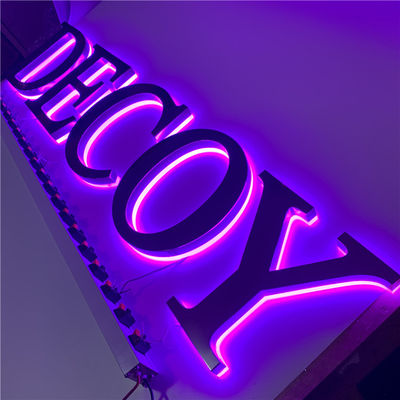 Toko Coffee Shop Led Sign Backlighting Purple Lighting CE RoHS