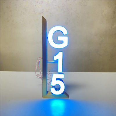 Tanda Nomor Rumah Cermin Emas Pelat Nomor Pintu Hotel DC12V