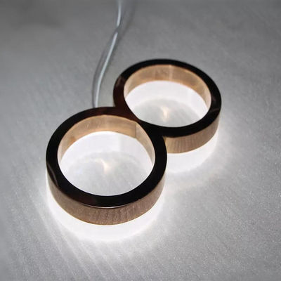 Tanda Nomor Rumah Cermin Emas Pelat Nomor Pintu Hotel DC12V