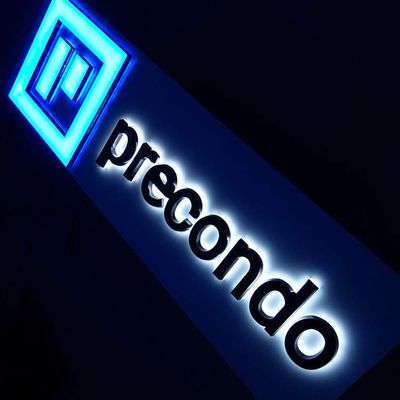 Tanda Huruf Backlit Akrilik Tembus Depan Toko 40cm Untuk Perusahaan