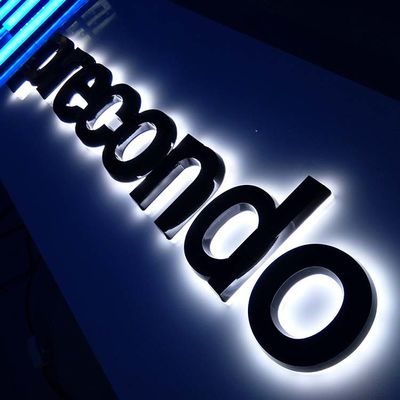 Tanda Huruf Backlit Akrilik Tembus Depan Toko 40cm Untuk Perusahaan