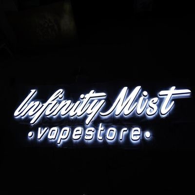 Pencahayaan Wajah Ganda LED Huruf Akrilik Stainless Steel Lettering Signage AC110V-240V