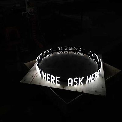 6500K Led Channel Letter Sign Depan Menyala Untuk Restoran Hotel