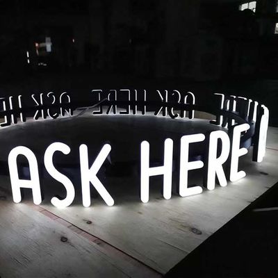 6500K Led Channel Letter Sign Depan Menyala Untuk Restoran Hotel