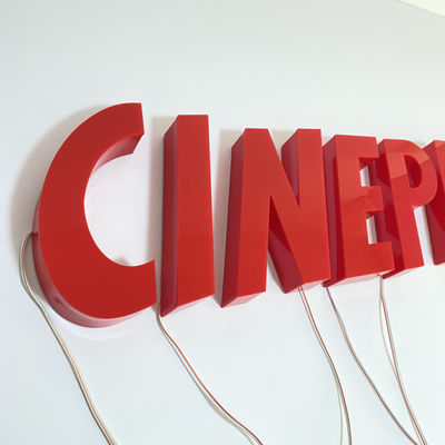 Toko Luar Ruangan Tanda Huruf Akrilik LED Diterangi 12V DC