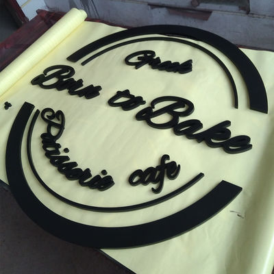 Acrylic 3D Letter Sign Logo Bisnis Non Illuminated Wall Mount Logo Sign Letters