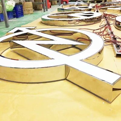 Logo Stainless Steel Raksasa Menyala Huruf Tanda Untuk Acara CE ROHS