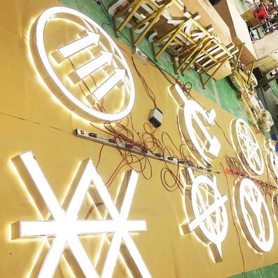 Logo Stainless Steel Raksasa Menyala Huruf Tanda Untuk Acara CE ROHS