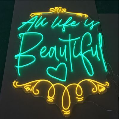Dekorasi Indoor Led Light Up Neon Letters IP65 Tahan Air