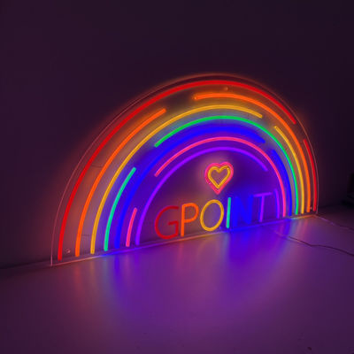 10cm Sampai 100cm 3D Letters Rainbow LED Neon Sign P33 Large Neon Bar Signs