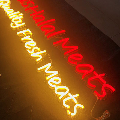 Restoran Kustom Led Neon Sign 22 Warna Untuk Rumah CE ROHS