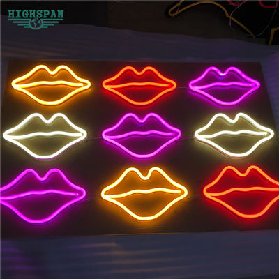 Resin Silikon LED Neon Sign Dekorasi Rumah Merah Muda Lampu Dinding Neon OEM ODM