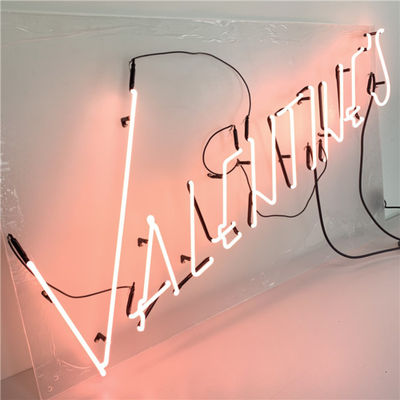 Red pink Valentines Tattoo Neon Sign Board Untuk Home Bar 7.5kv