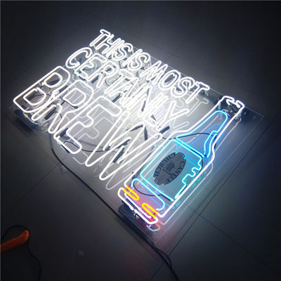 Tabung Kaca Led Fleksibel Neon Strip Neon Light Up Sign CE