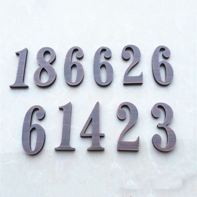 Rumah Baja Vintage Logam Huruf Dan Angka Tanda Anti Asam UL