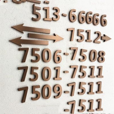 Rumah Baja Vintage Logam Huruf Dan Angka Tanda Anti Asam UL