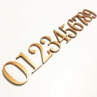 Tanda Huruf Akrilik Potongan Datar Tanda Nomor Pintu Akrilik Padat CE ROHS