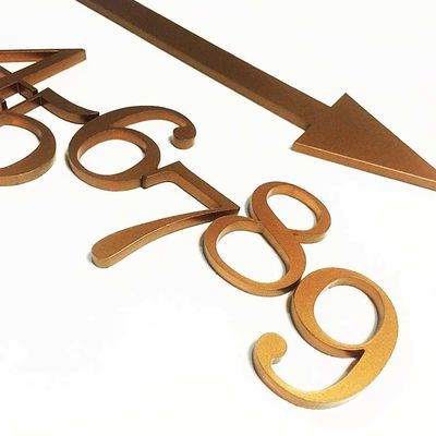 Tanda Huruf Akrilik Potongan Datar Tanda Nomor Pintu Akrilik Padat CE ROHS