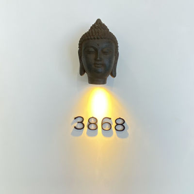 Tanda Alamat Logam Stainless Steel 304 yang Diterangi Pemasangan Sekrup