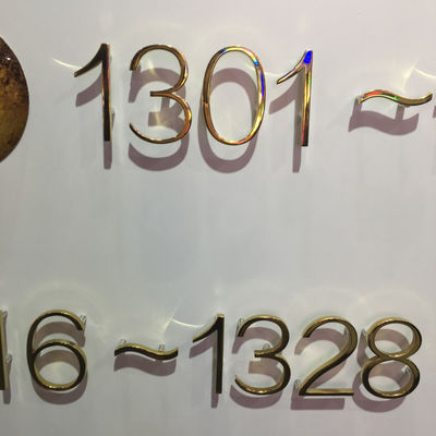 Tanda Alamat Logam Stainless Steel 304 yang Diterangi Pemasangan Sekrup