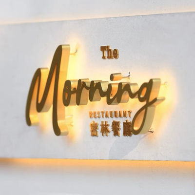 Logo Logam Dan Tanda Toko Huruf 12VDC Laser Cut