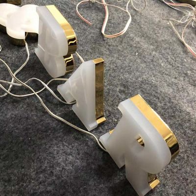 12mm Acrylic Company Logo Wall Sign Aluminium Channel Letters Anti Karat