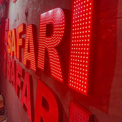 Pusat Perbelanjaan Raksasa Menyala Huruf Tanda Ketebalan 10cm