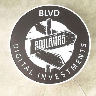 Toko Signage Lightbox Akrilik Bercahaya Bulat Gunakan Anti Karat Anti Septik