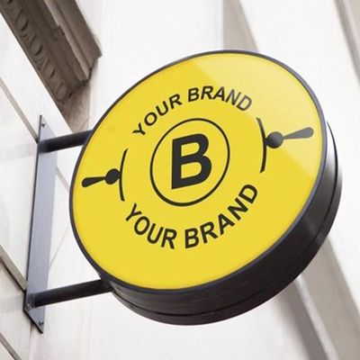 50-200mm Tebal Custom Light Box Signage Flag Mount OEM ODM