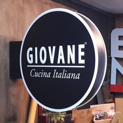 Outdoor 12V LED Business Restaurant Sign Board Lukisan Hitam Dua Sisi