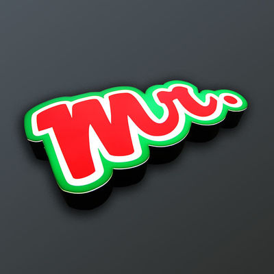 Papan Tanda Restoran Shopfront yang Diterangi Logo Perusahaan Tahan Air IP67