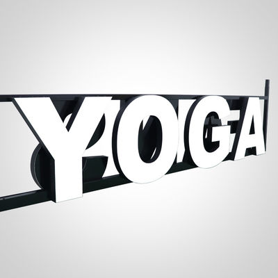 Yoga Store Restaurant Sign Board Led Channel Letter Dengan Metal Raceway