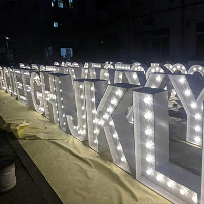 LED Big Marquee Letter Sign Aluminium Metal Marquee Letters UL