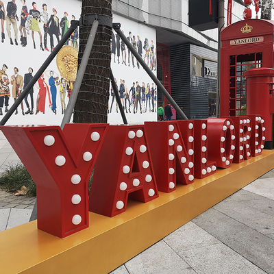 Lampu Surat Marquee Raksasa Terang Luar Ruangan Elektroplating