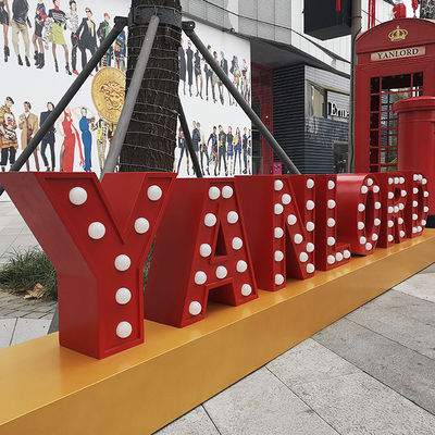 Lampu Surat Marquee Raksasa Terang Luar Ruangan Elektroplating