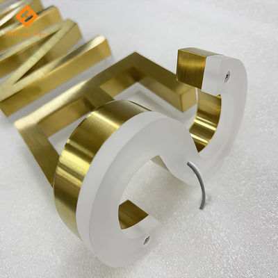 Papan Tanda Restoran Stainless Steel Backlit 12VDC Untuk Nama Perusahaan Toko