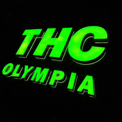 OEM ODM Stainless Steel Logo Tanda Perak Hijau 8cm Kembali Luar Ruangan