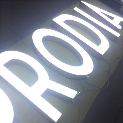 Tanda Logo Logam Potong Laser Kustom Luar Ruangan Menyala Papan Tanda HIGHSPAN