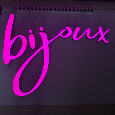 ODM Building Cursive Letters 3d Letter Sign Metal Illuminated Board Acrylic