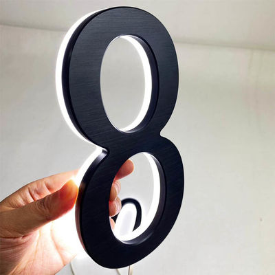 Iklan 3D Acrylic Backlit Letter Sign Hitam Dicat Tebal 12cm