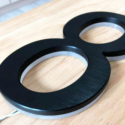 Iklan 3D Acrylic Backlit Letter Sign Hitam Dicat Tebal 12cm