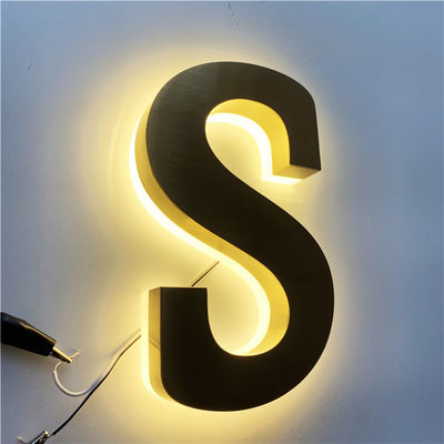 Papan Tanda Restoran HIGHSPAN Stainless Steel Backlit CE ROHS